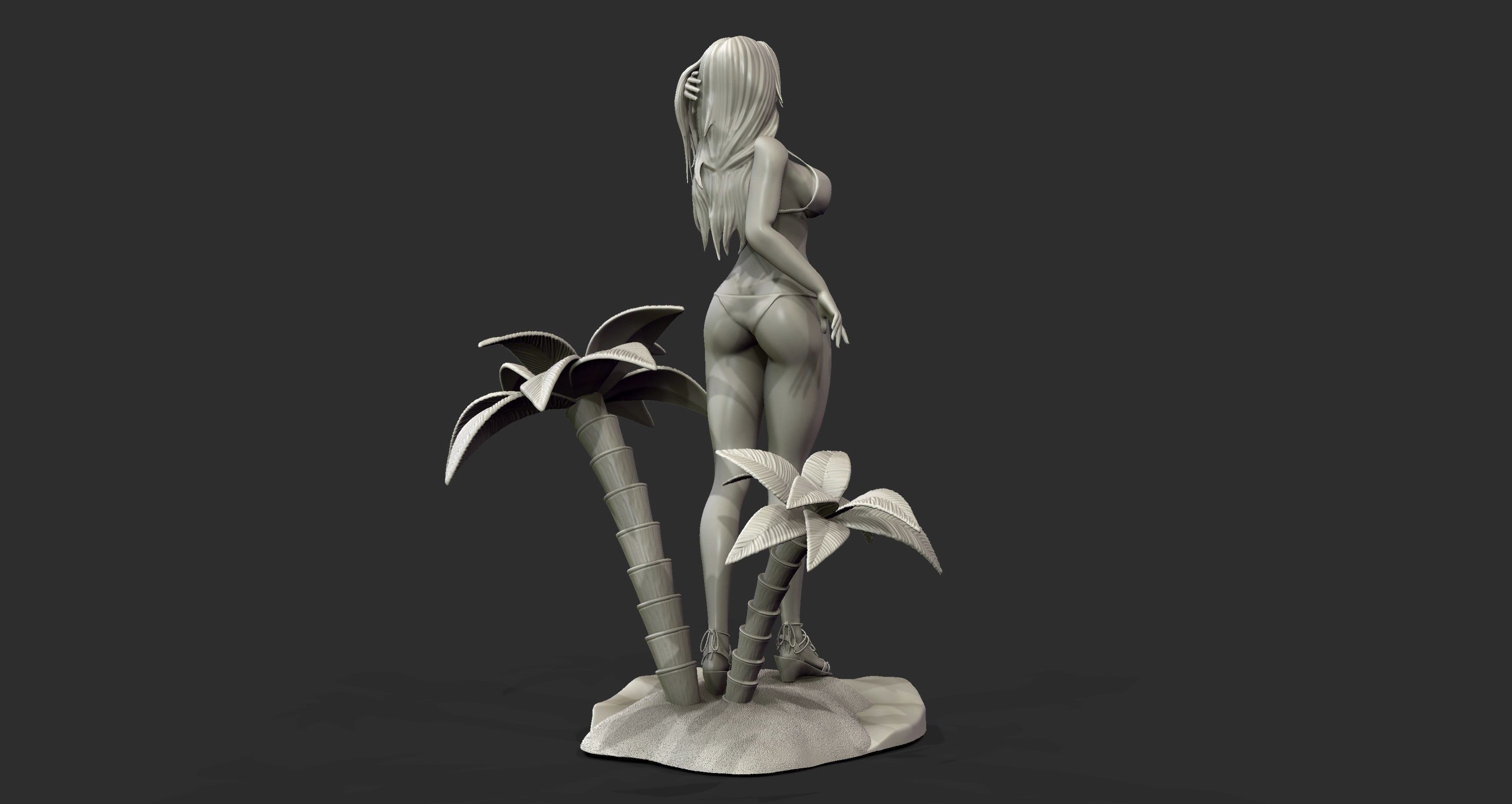 Bleach Rangiku Matusmoto beach Swimsuit  3d Print figure statue 3D print model_11