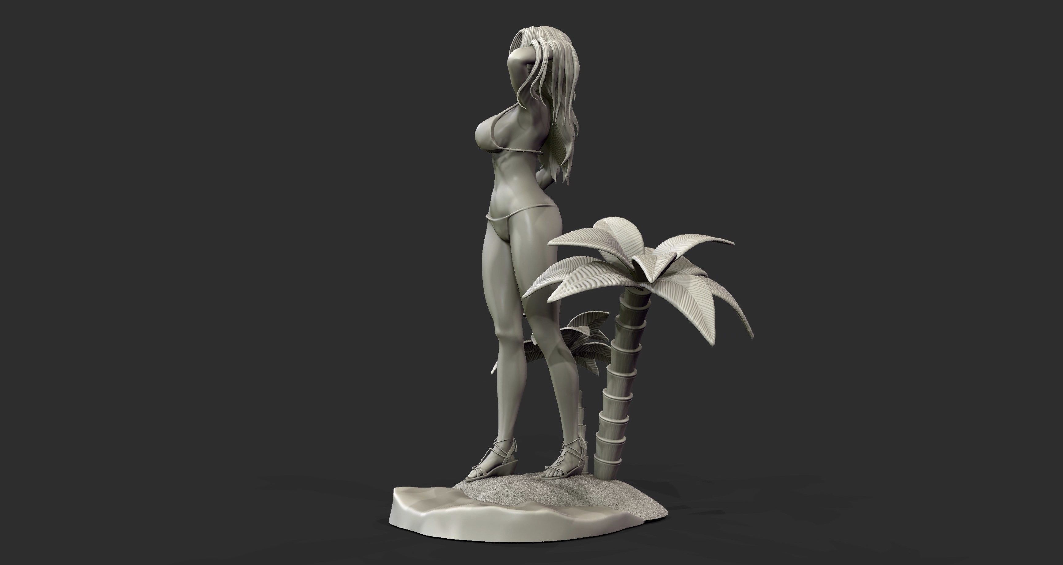 Bleach Rangiku Matusmoto beach Swimsuit  3d Print figure statue 3D print model_4