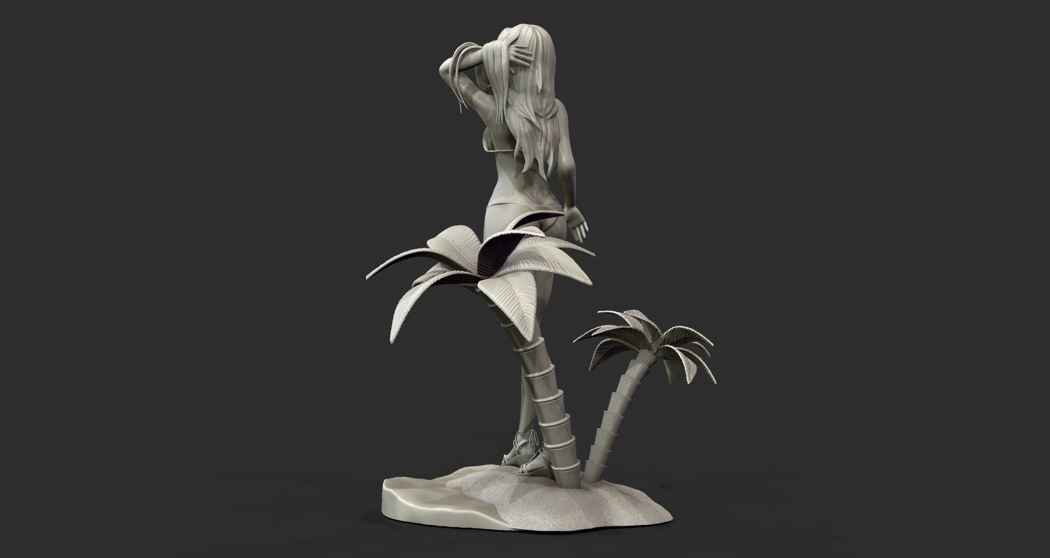 Bleach Rangiku Matusmoto beach Swimsuit  3d Print figure statue 3D print model_8