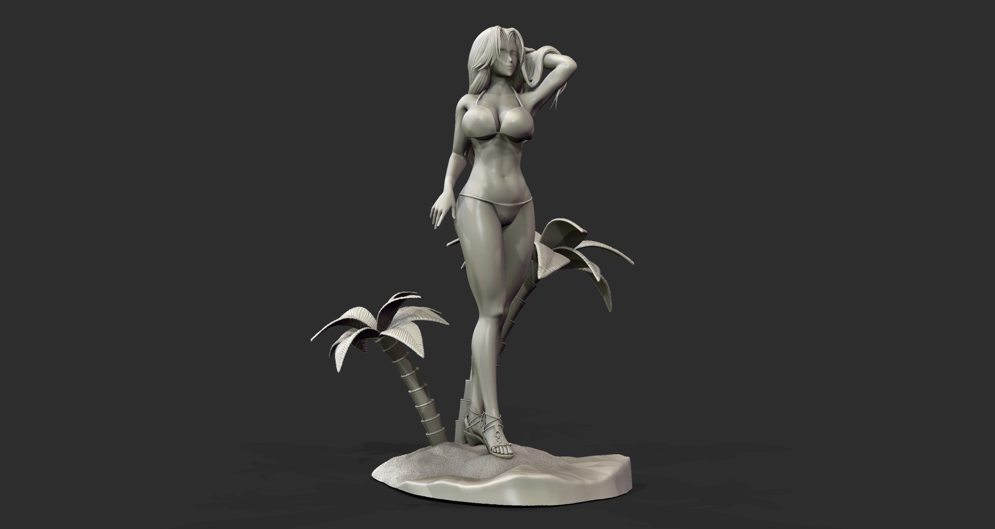 Bleach Rangiku Matusmoto beach Swimsuit  3d Print figure statue 3D print model_17