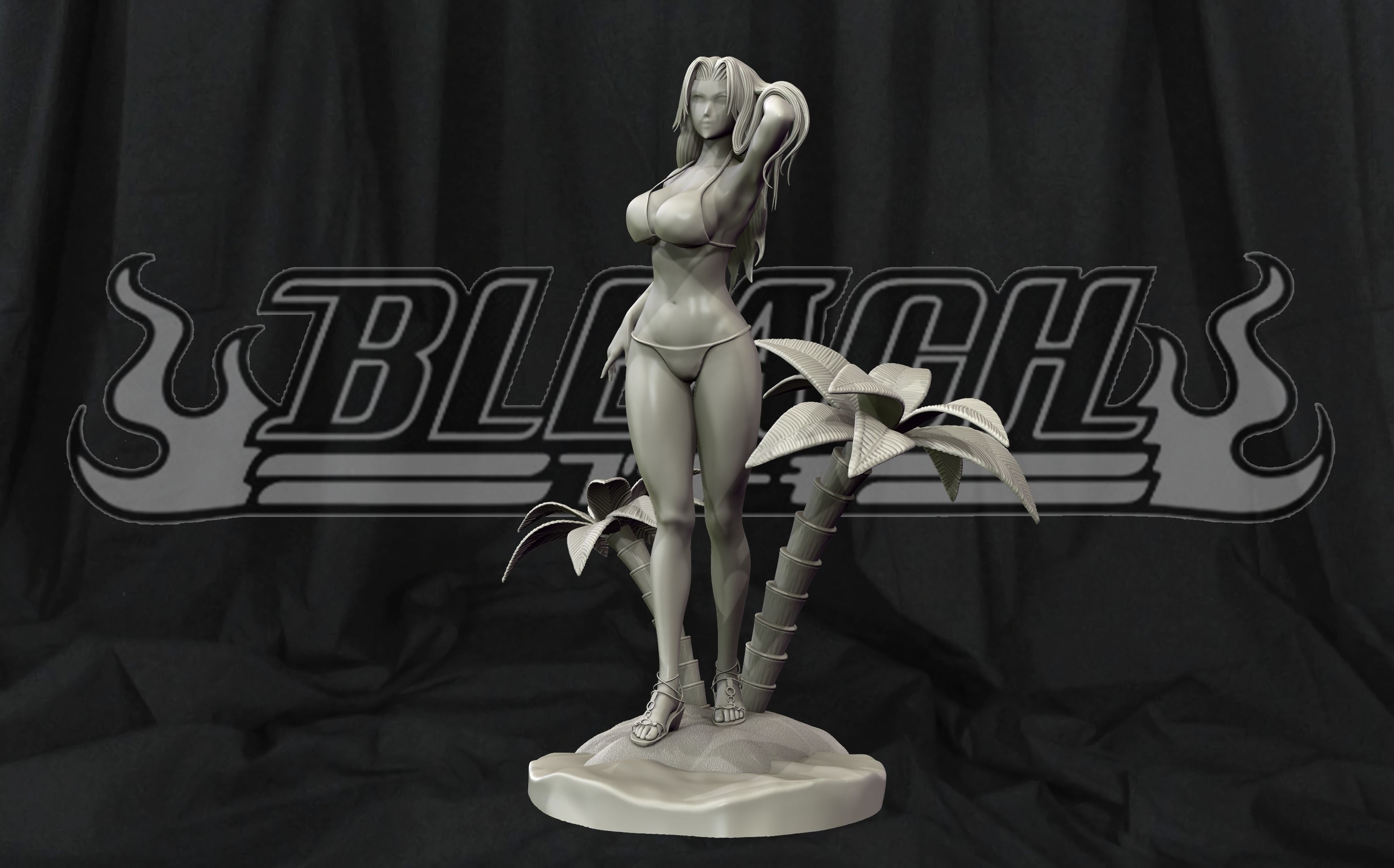 Bleach Rangiku Matusmoto beach Swimsuit  3d Print figure statue 3D print model_0