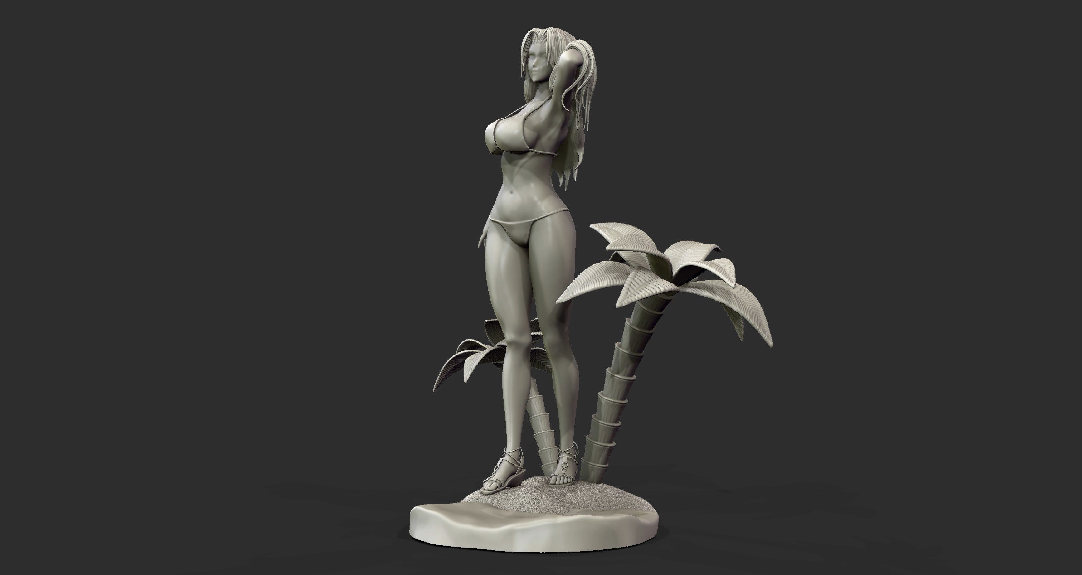 Bleach Rangiku Matusmoto beach Swimsuit  3d Print figure statue 3D print model_2