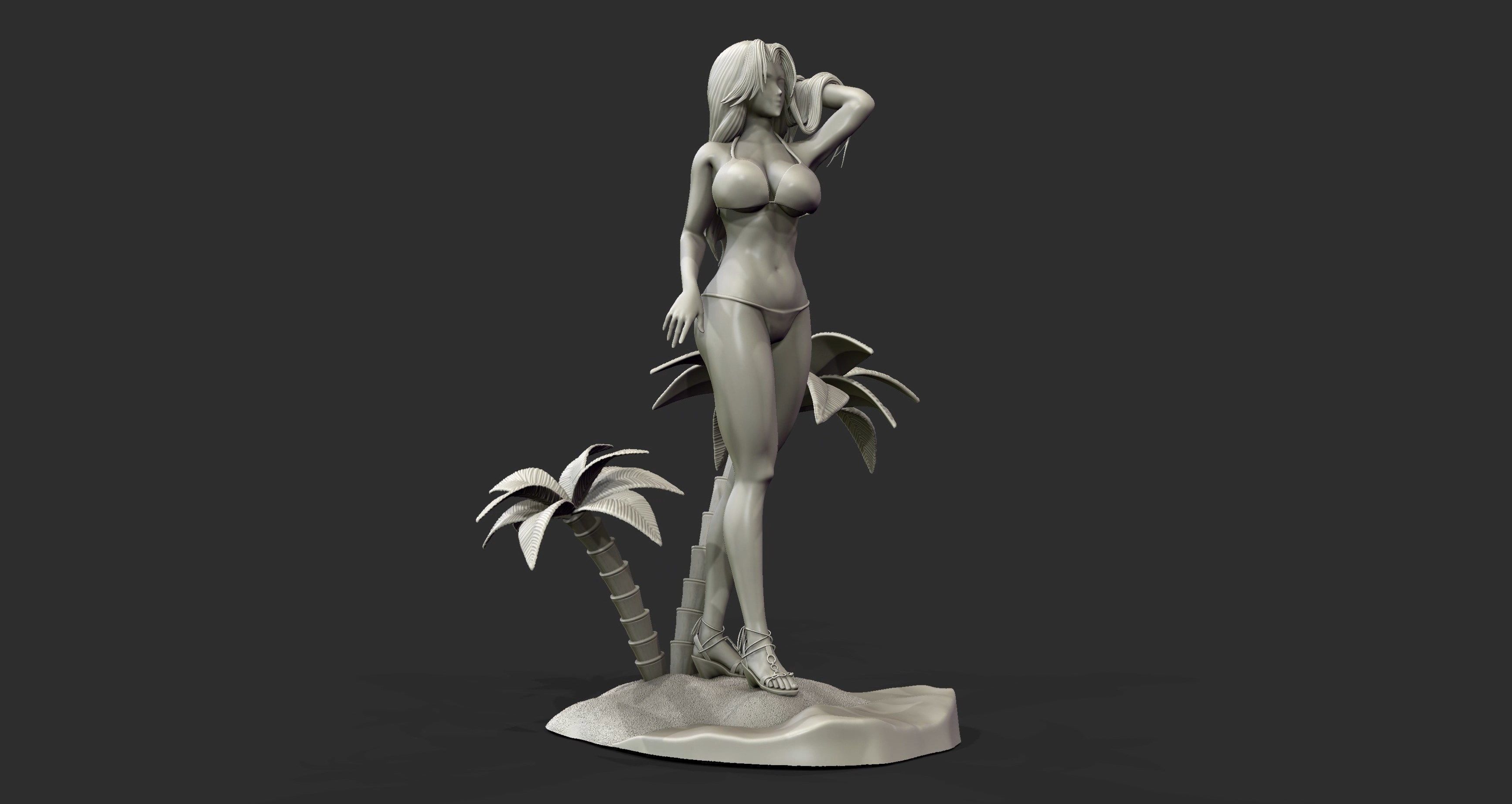 Bleach Rangiku Matusmoto beach Swimsuit  3d Print figure statue 3D print model_16