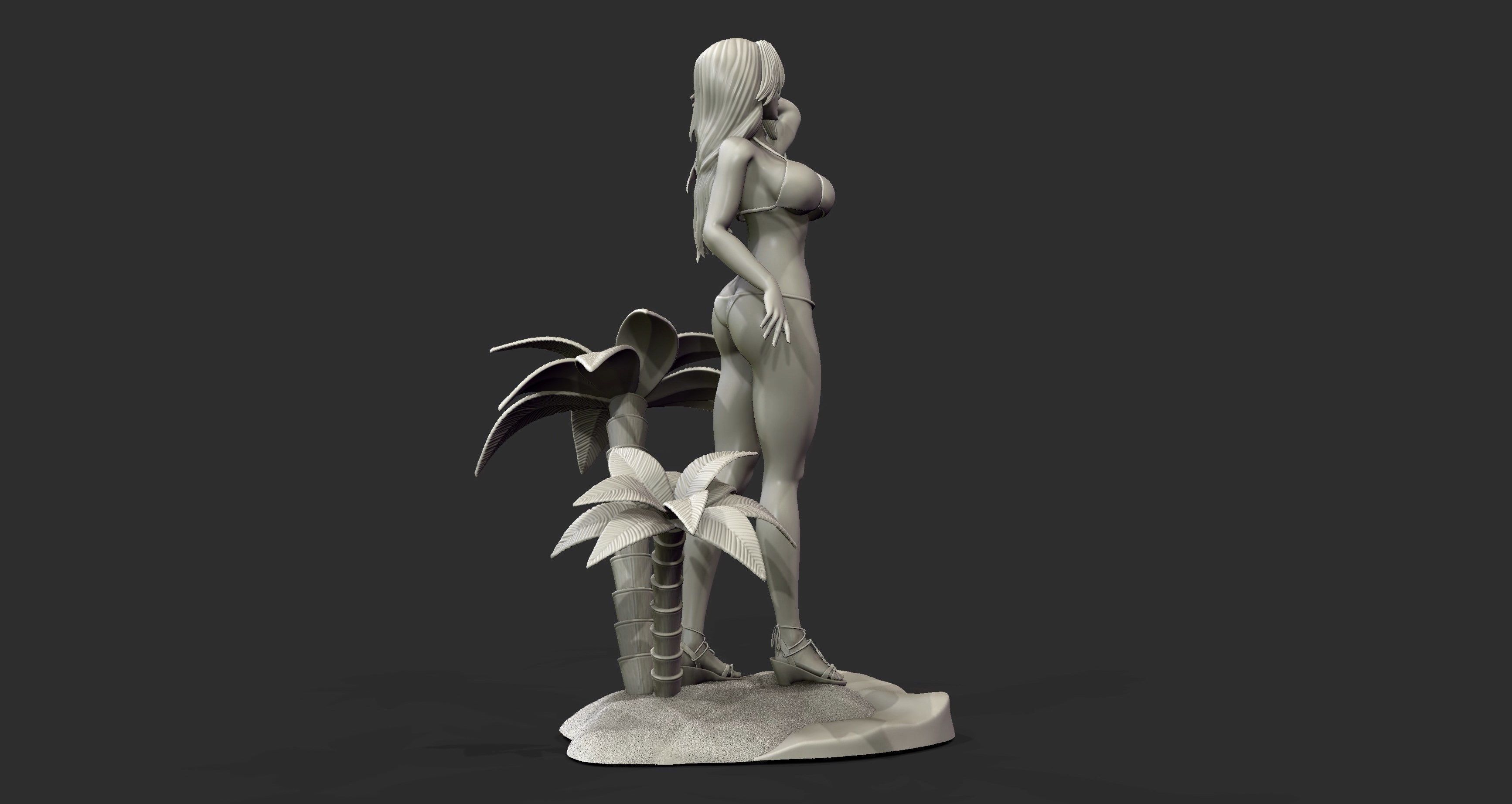 Bleach Rangiku Matusmoto beach Swimsuit  3d Print figure statue 3D print model_13