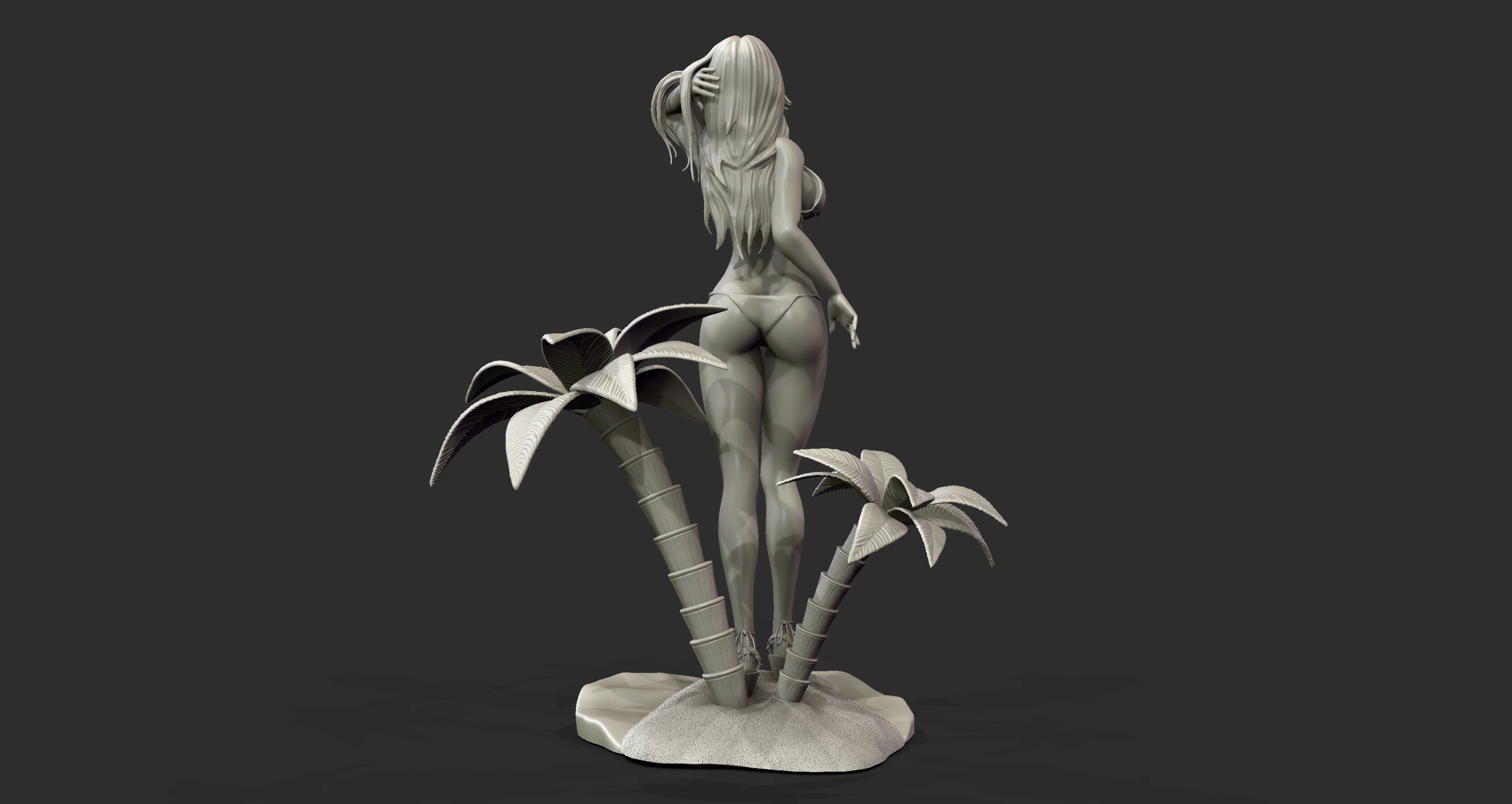 Bleach Rangiku Matusmoto beach Swimsuit  3d Print figure statue 3D print model_10