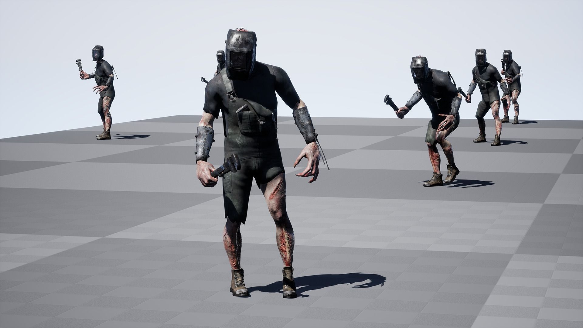 WelderMutant zombie Low-poly 3D model_17