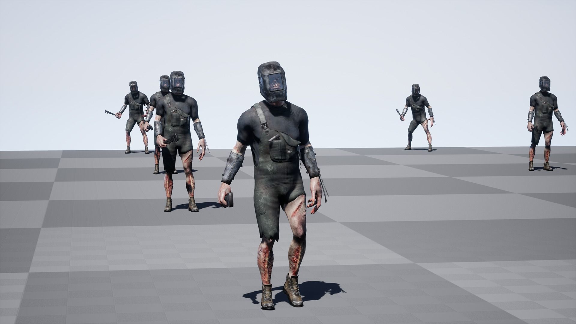 WelderMutant zombie Low-poly 3D model_18