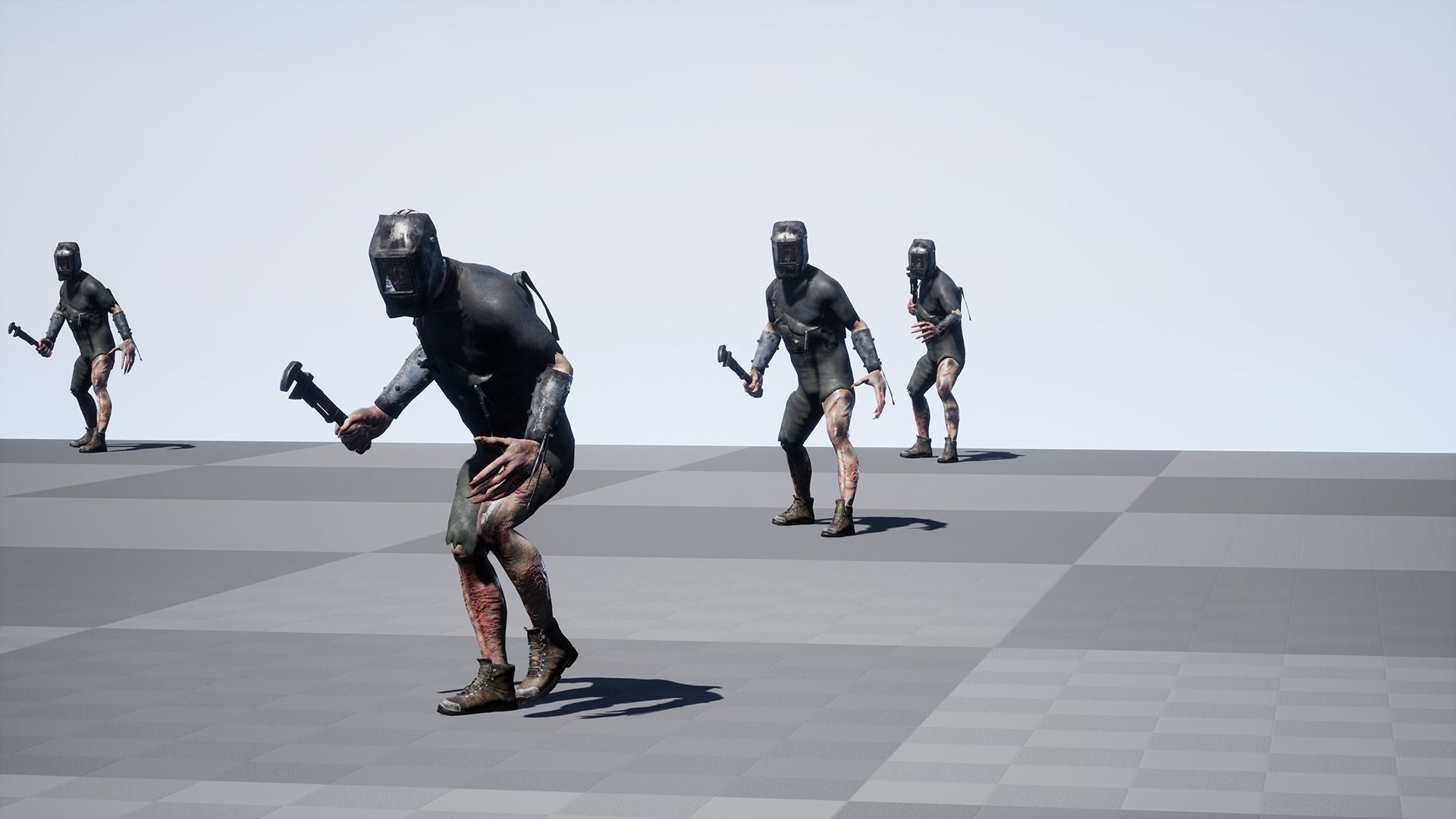 WelderMutant zombie Low-poly 3D model_21