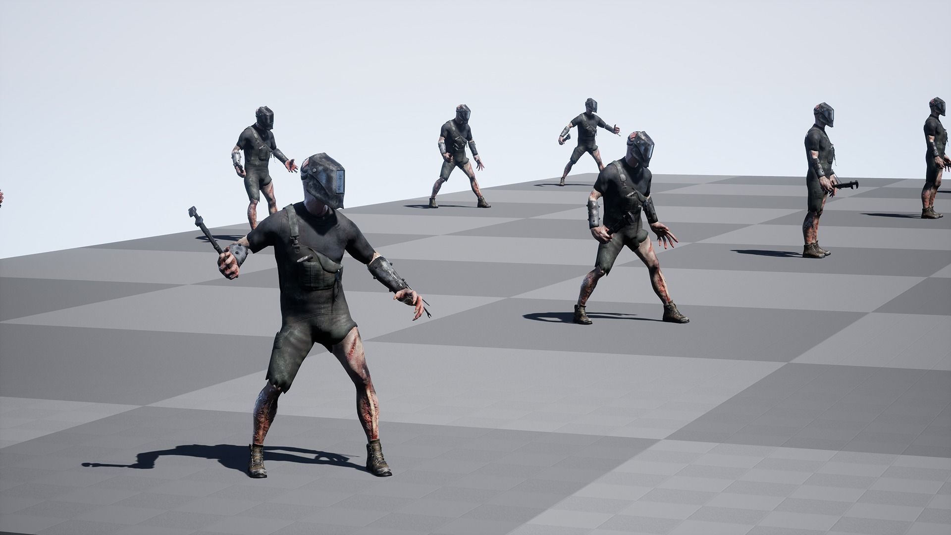 WelderMutant zombie Low-poly 3D model_22