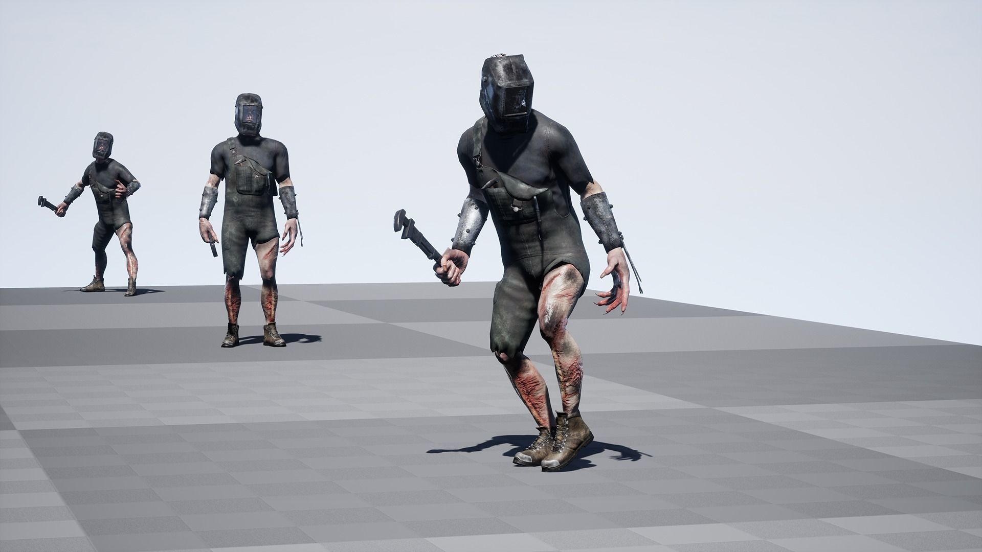 WelderMutant zombie Low-poly 3D model_20