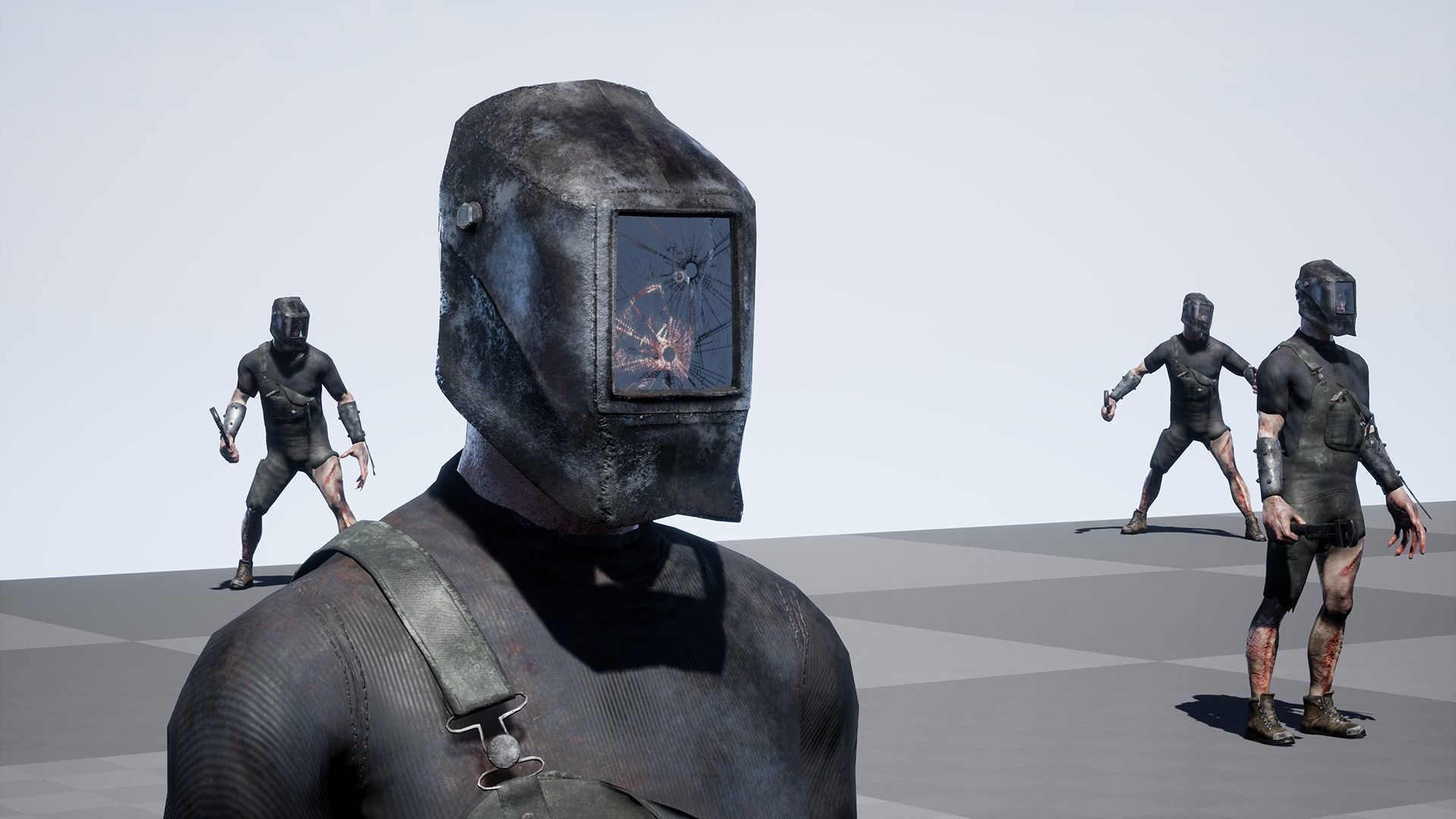 WelderMutant zombie Low-poly 3D model_16