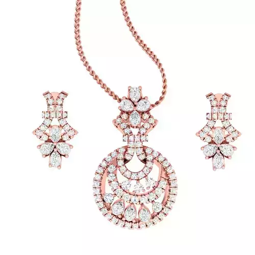 High Jewelry Pendant Earrings set 3dm stl 1-render detail 