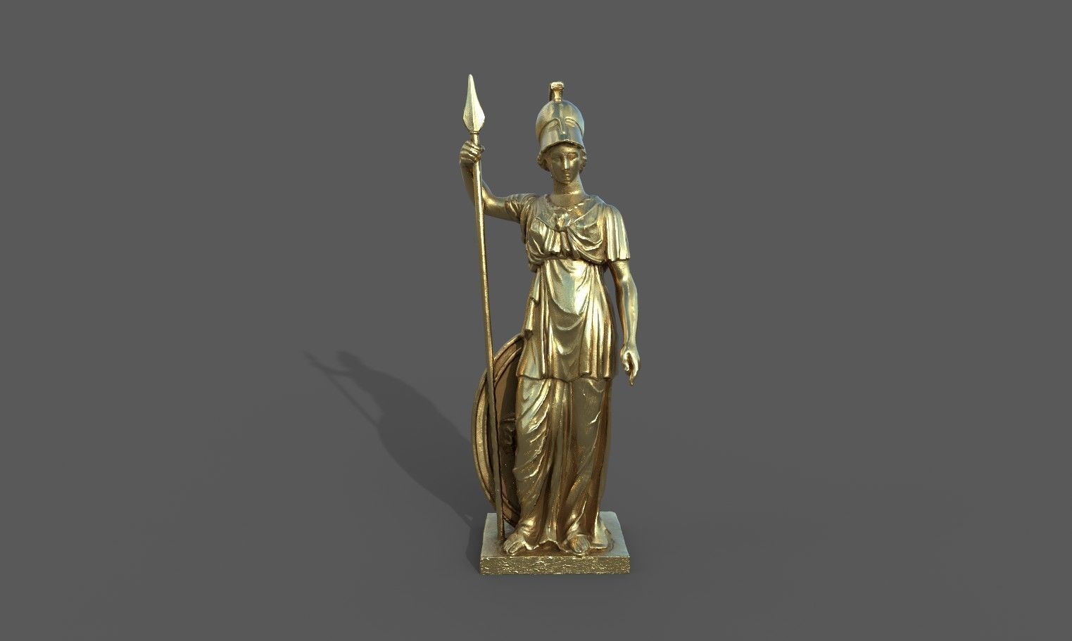 Minerva statue  Low-poly 3D model_18
