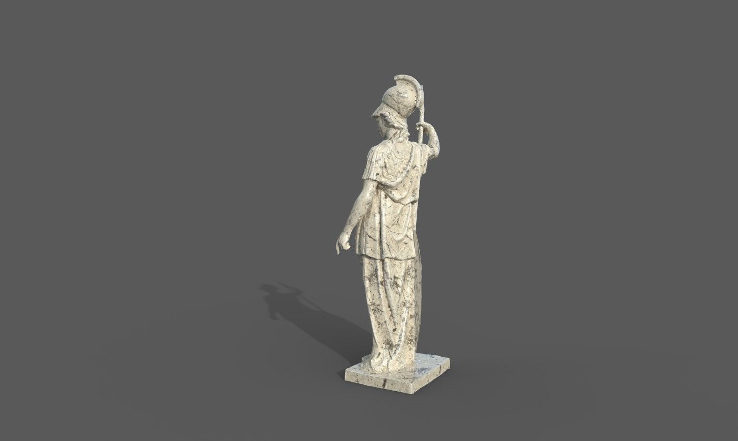 Minerva statue  Low-poly 3D model_13