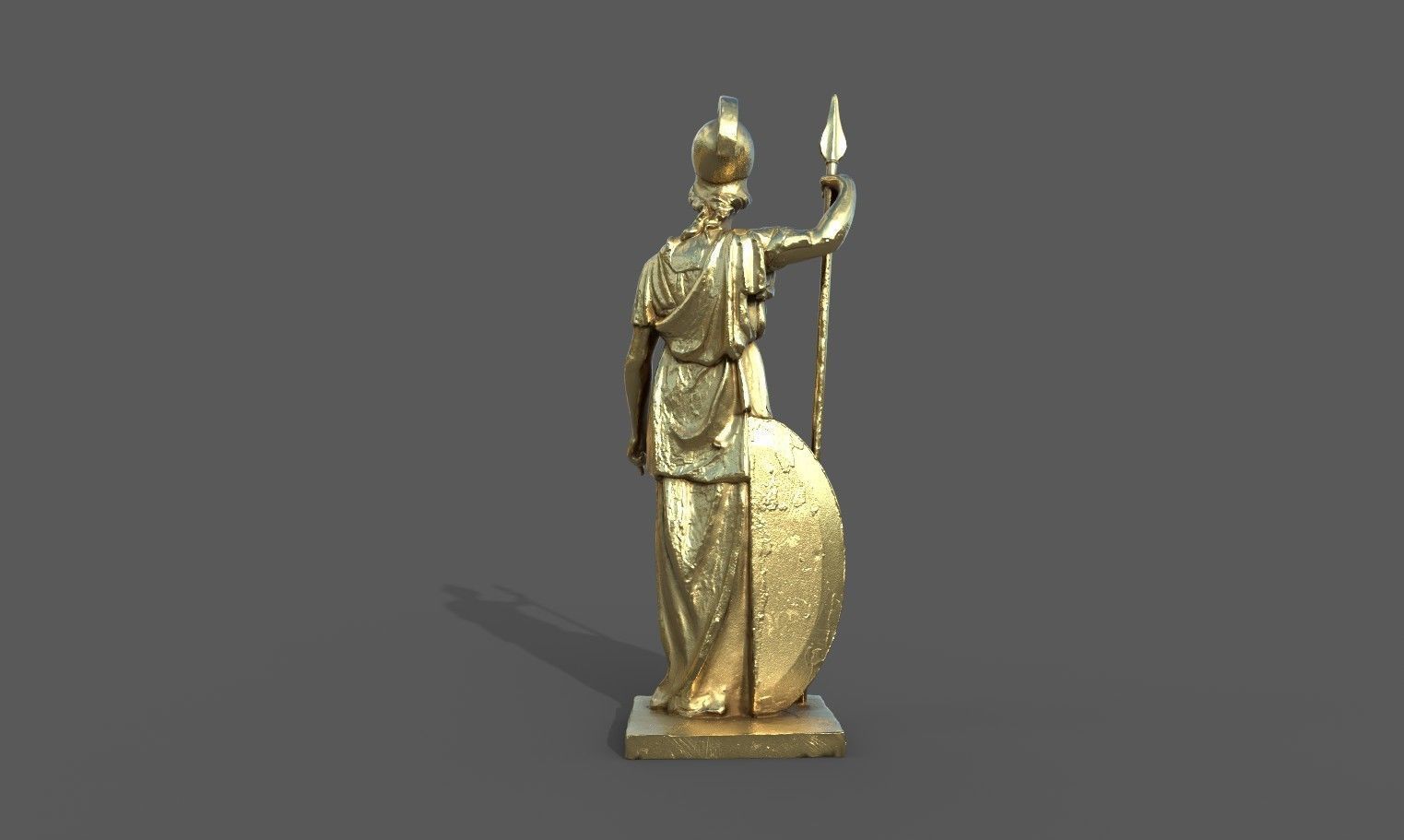 Minerva statue  Low-poly 3D model_21
