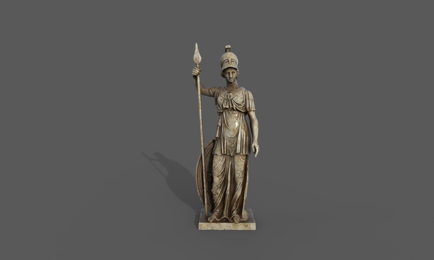 Minerva statue  Low-poly 3D model_8