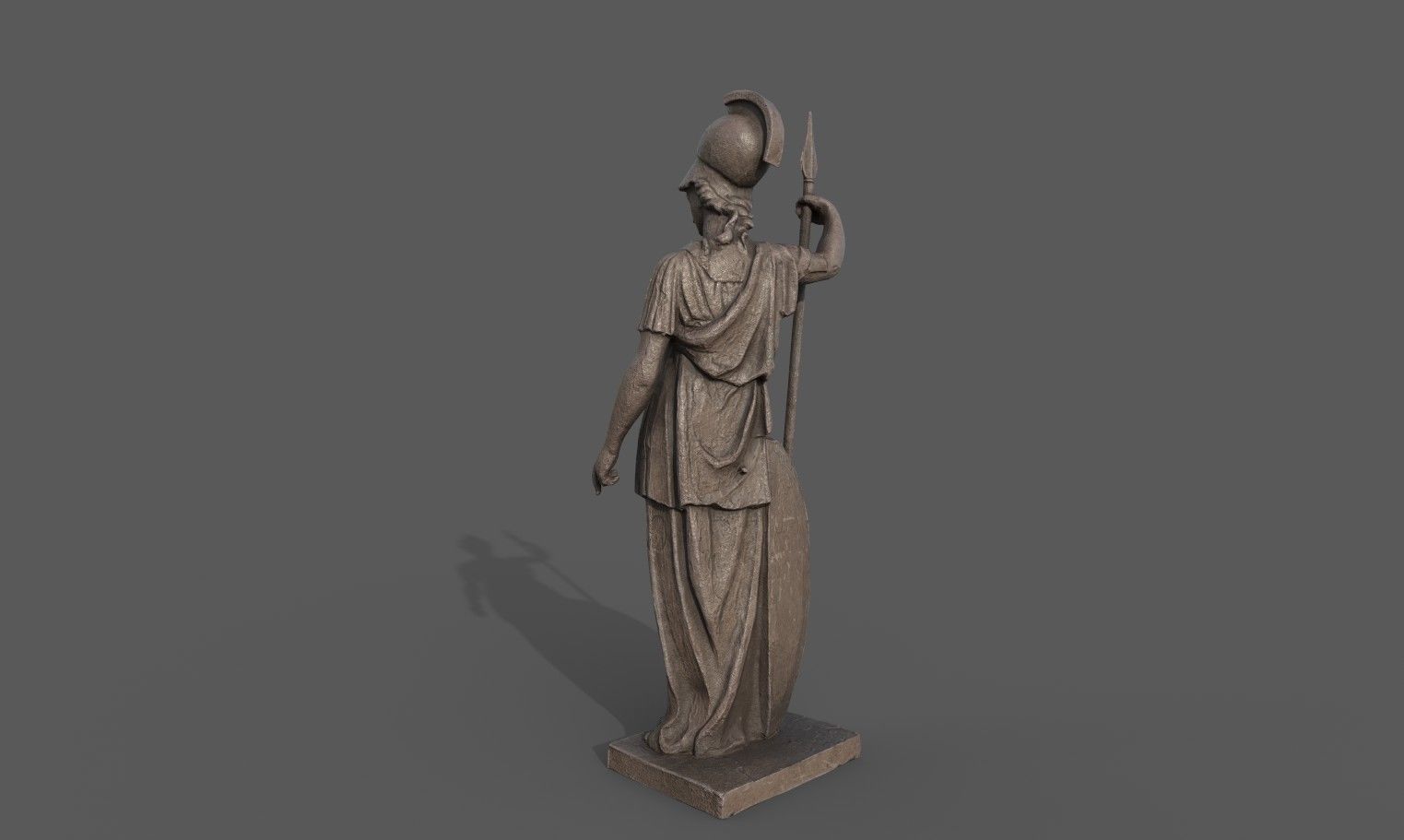 Minerva statue  Low-poly 3D model_4
