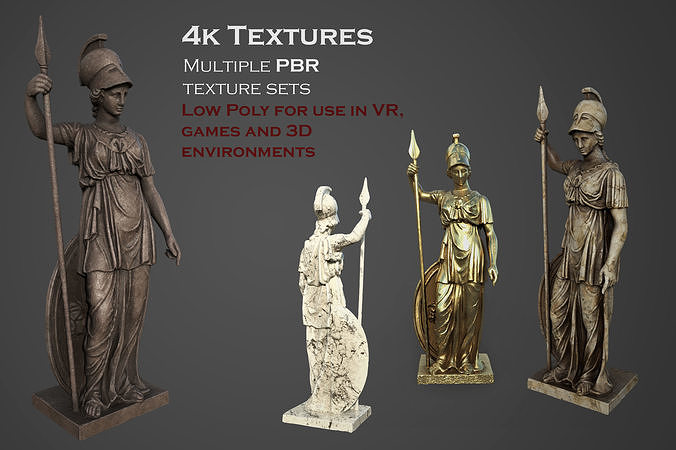 Minerva statue  Low-poly 3D model
