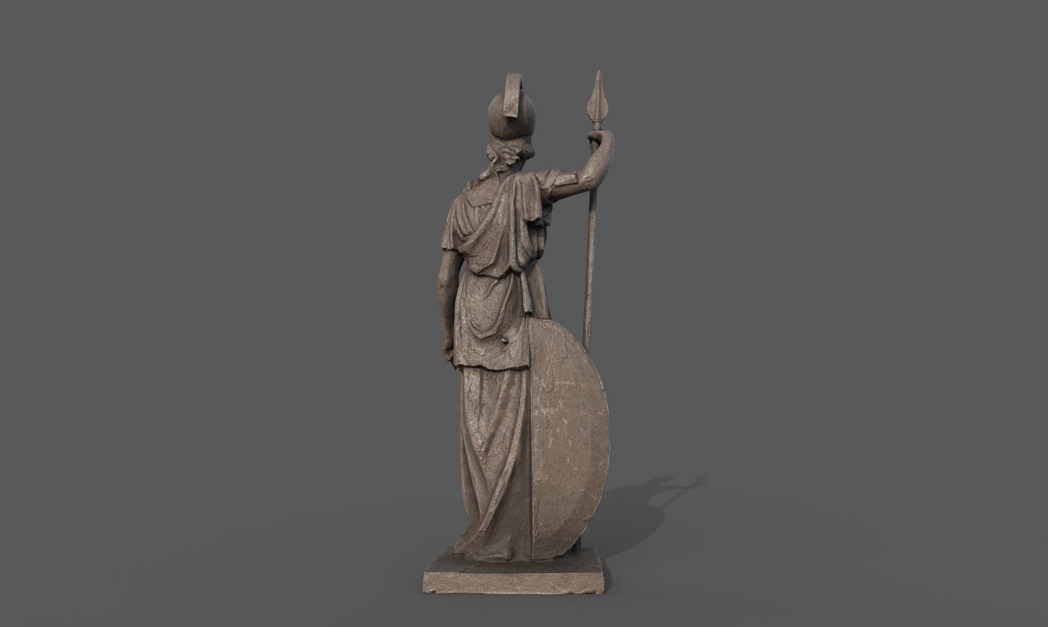 Minerva statue  Low-poly 3D model_5