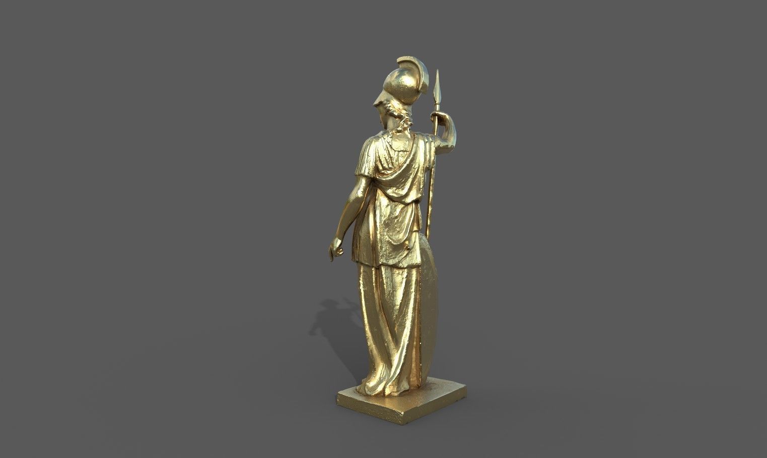 Minerva statue  Low-poly 3D model_22