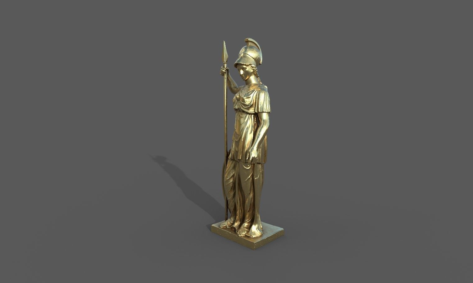 Minerva statue  Low-poly 3D model_23