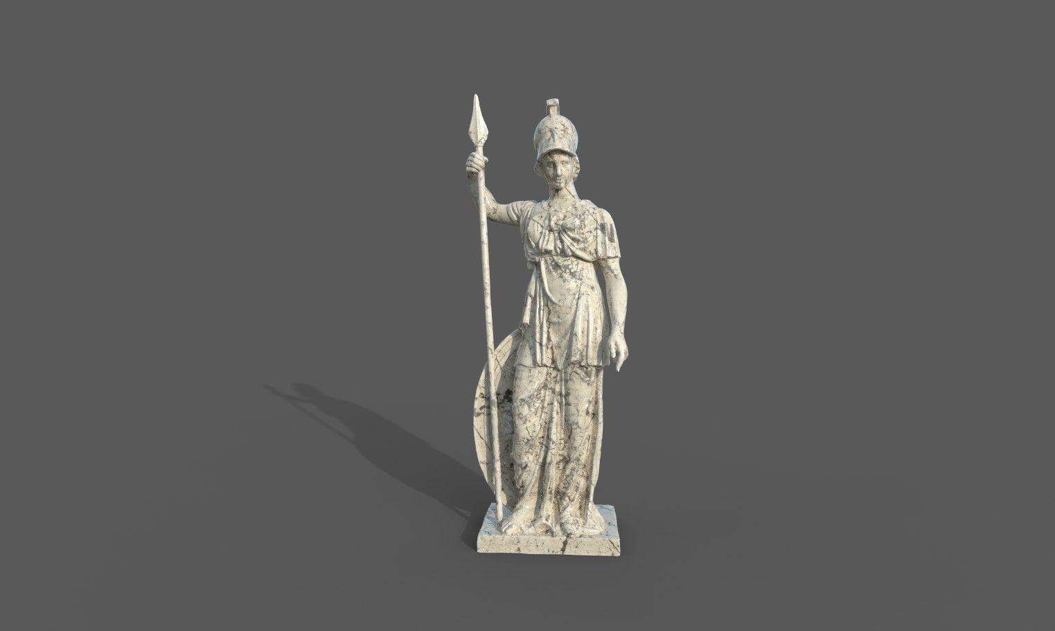 Minerva statue  Low-poly 3D model_15