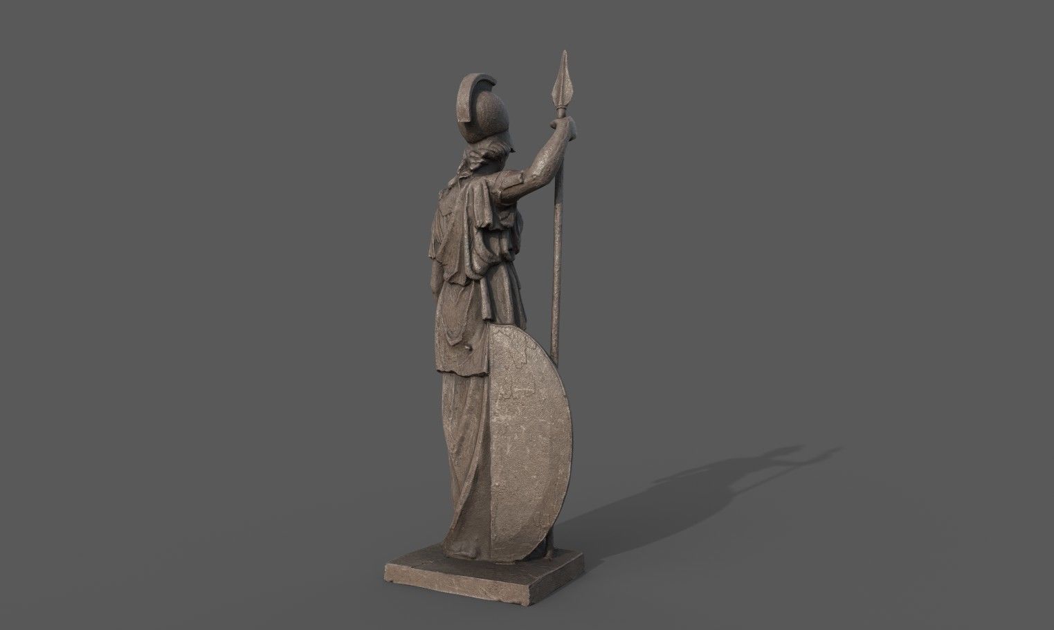 Minerva statue  Low-poly 3D model_6