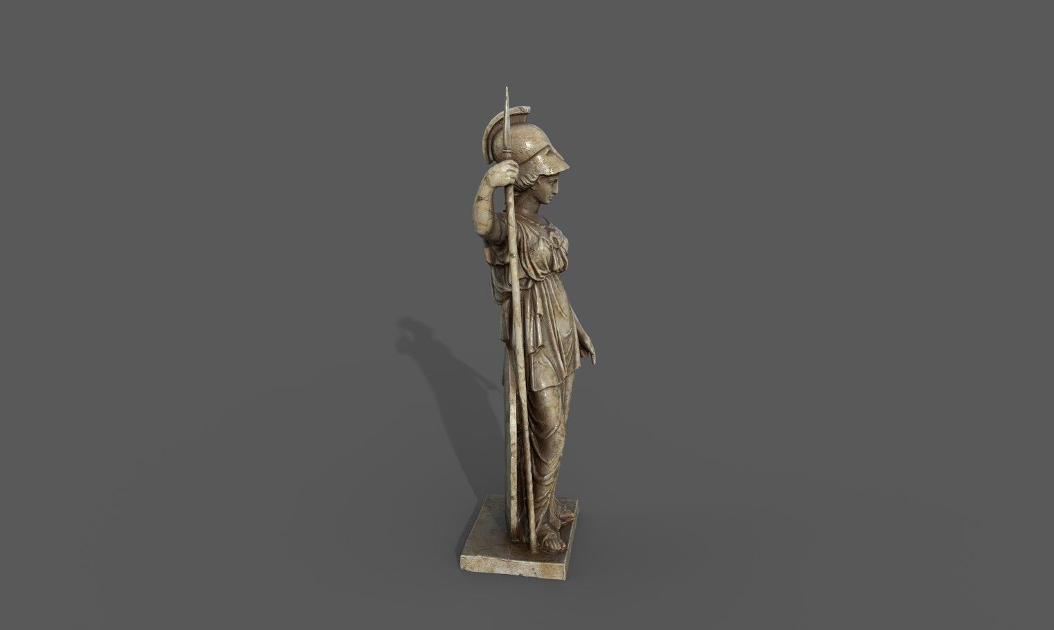 Minerva statue  Low-poly 3D model_10