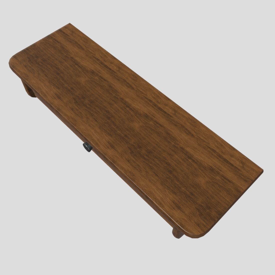 Wall Shelf 2 With Drawer Low-poly 3D model_7