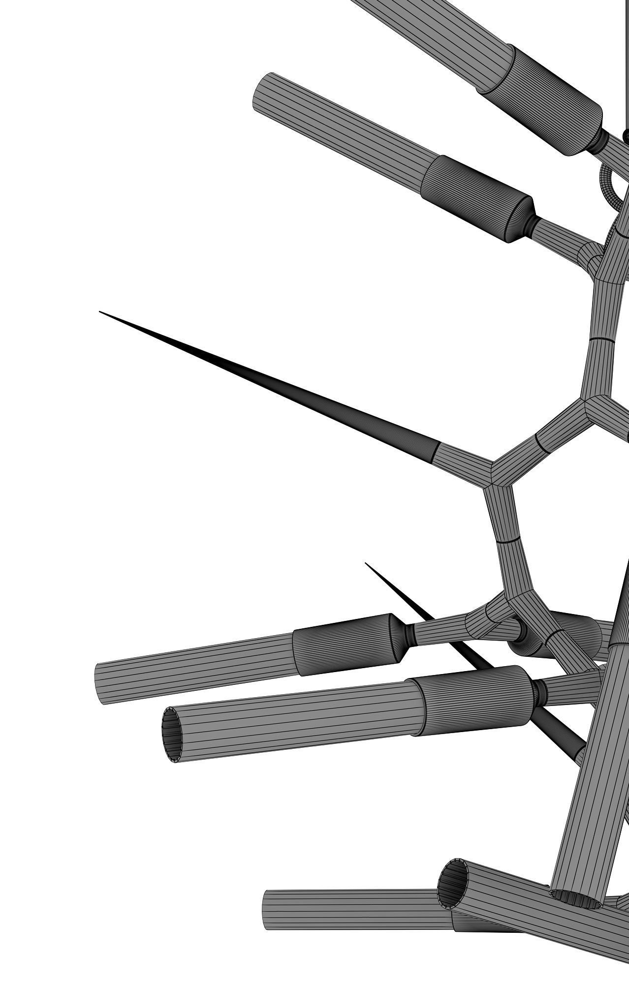 Shard chandelier - Luxxu style 3D model_5