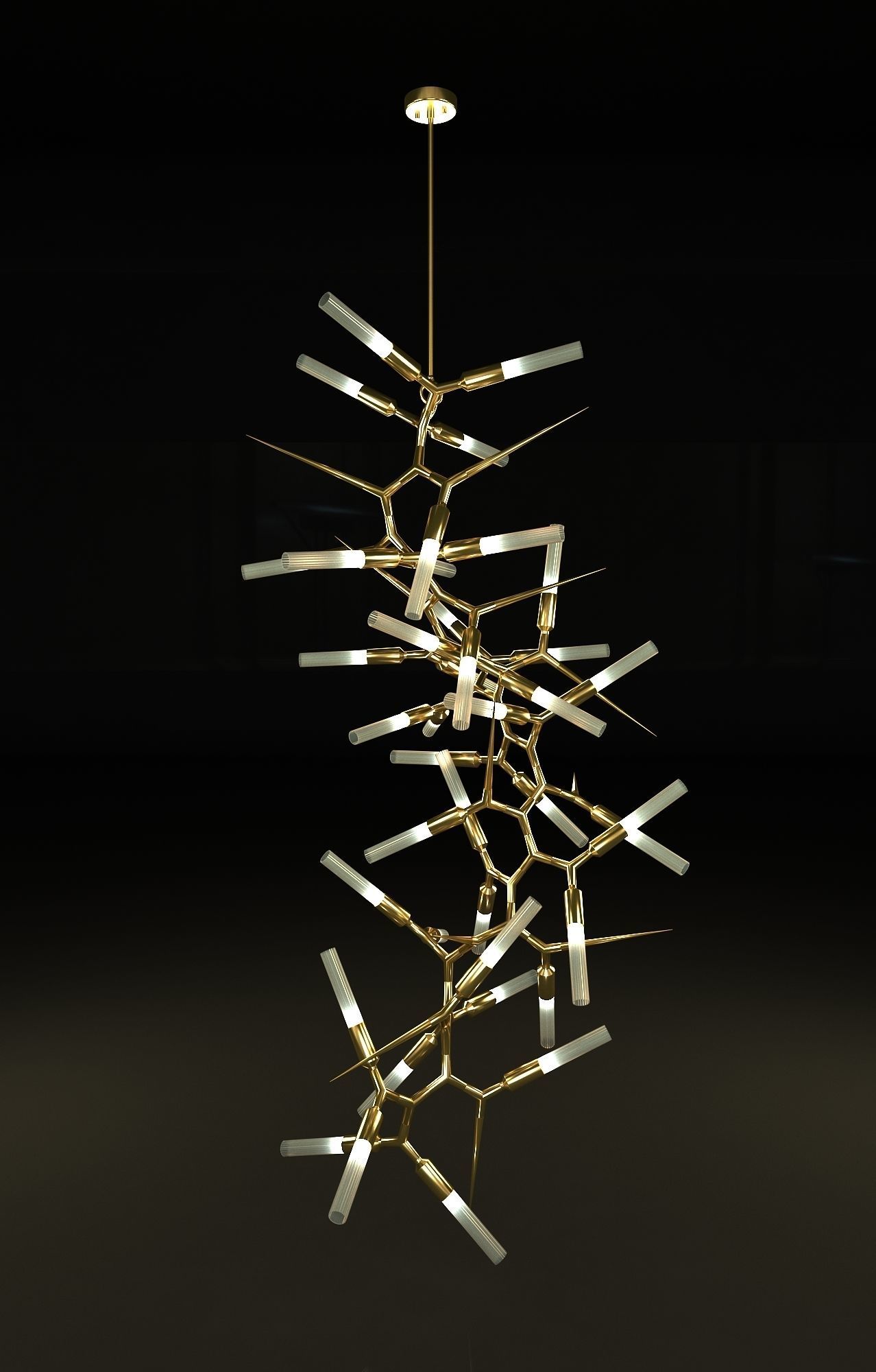 Shard chandelier - Luxxu style 3D model_1