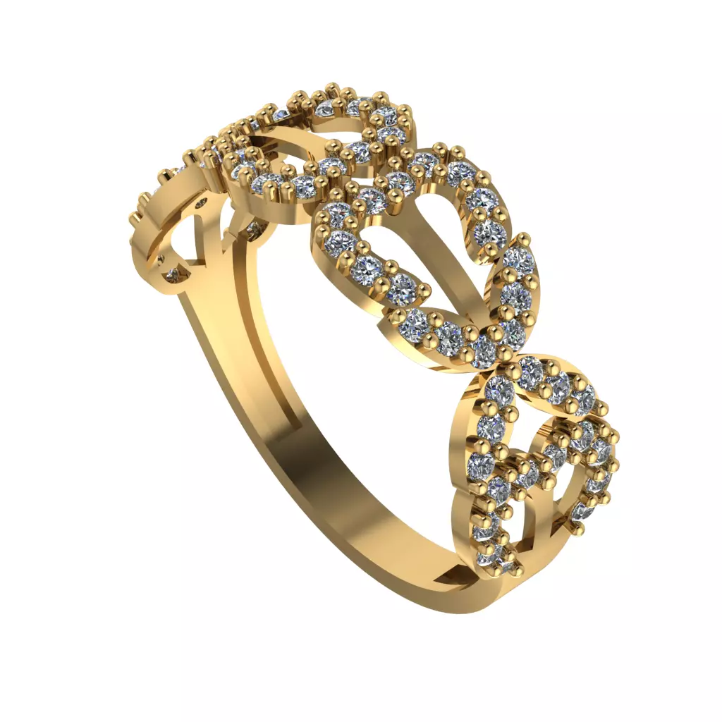 traditional wedding ring 3D print model