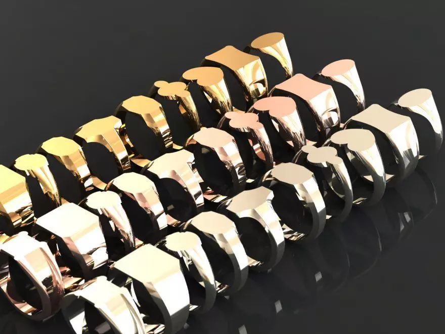 10 rings 3D print model_0