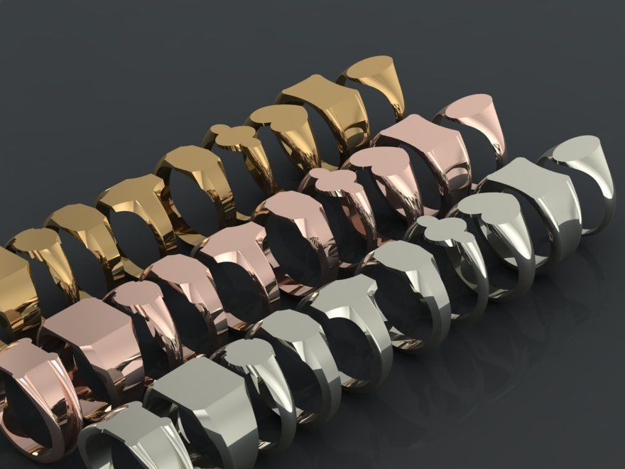 10 rings 3D print model_2