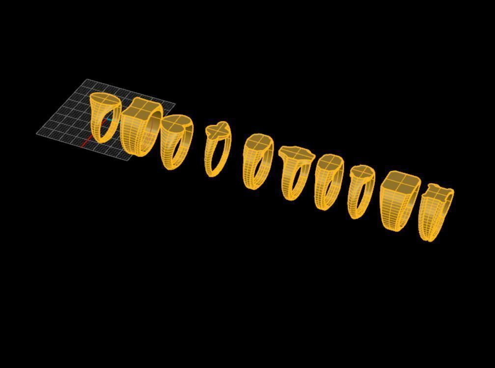 10 rings 3D print model_1