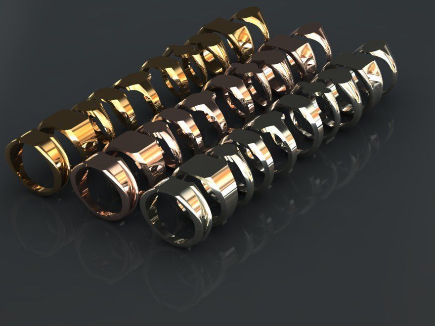 10 rings 3D print model_3