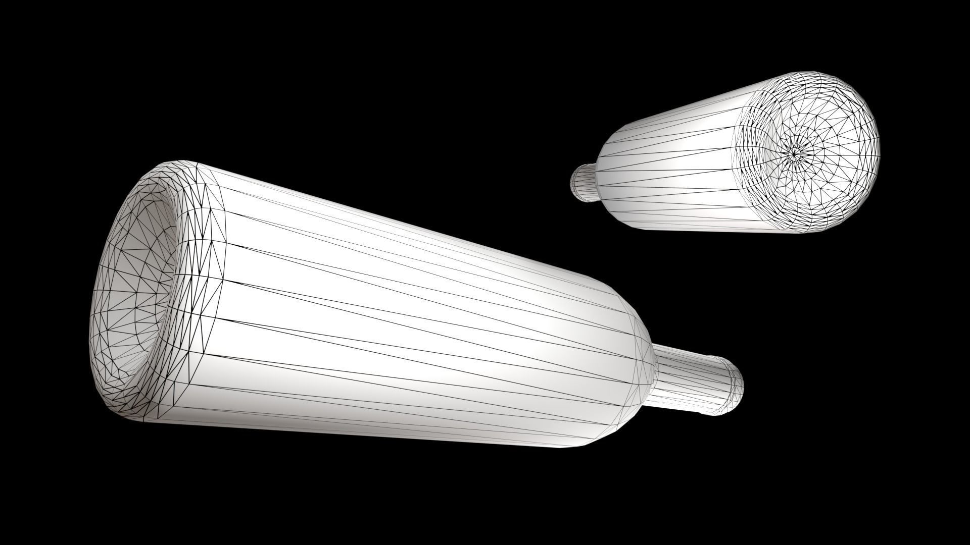 Red wine bottle Low-poly 3D model_5