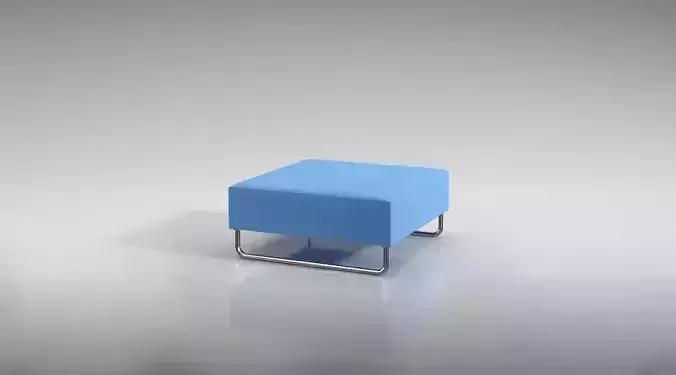 Modern Blue Ottoman