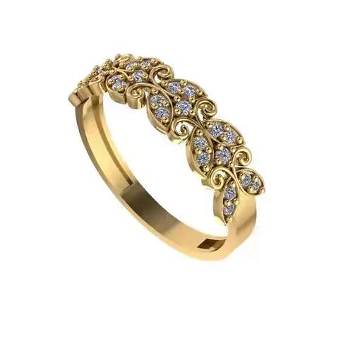 certified traditional wedding ring 3D print model