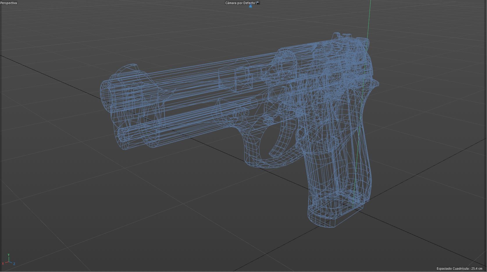 Beretta M9 Low-poly 3D model_7