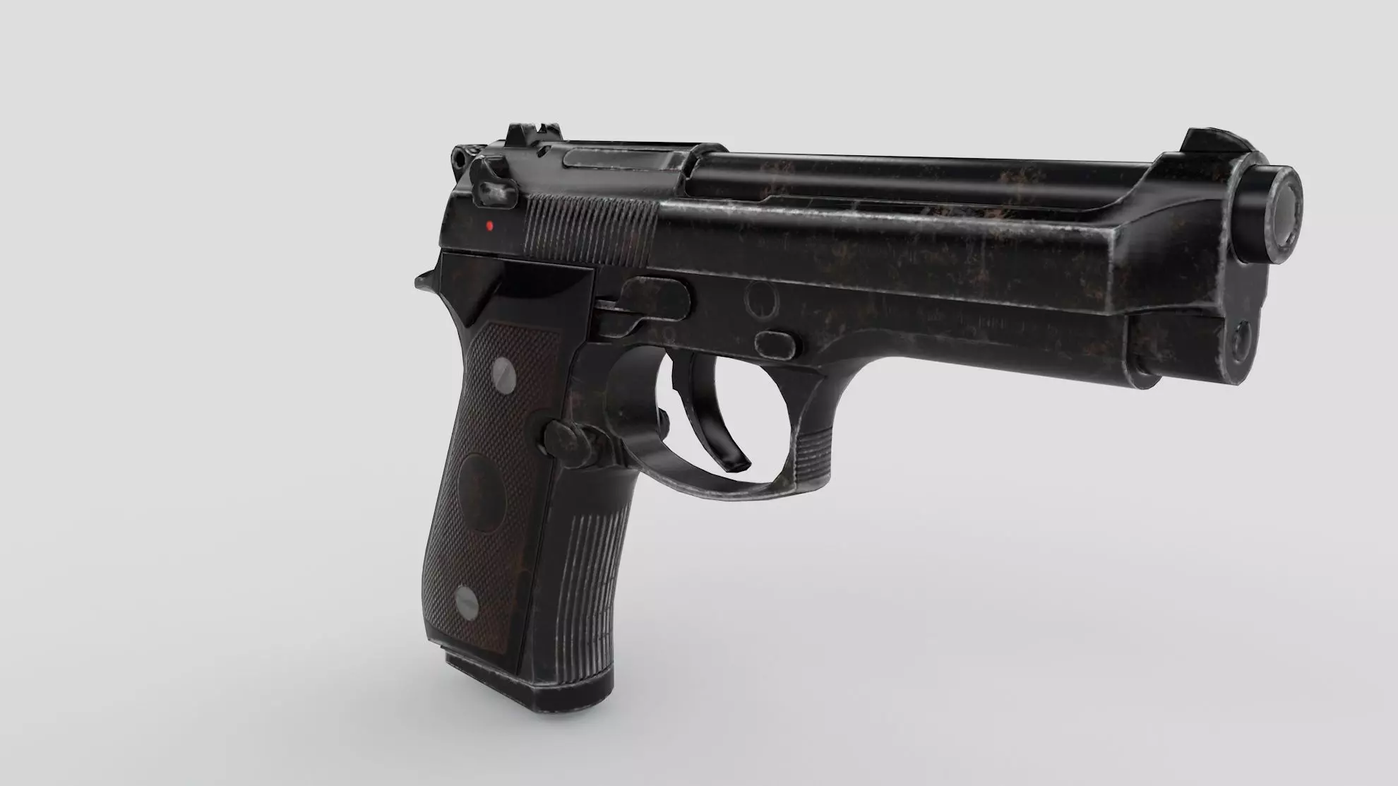 Beretta M9 Low-poly 3D model_0