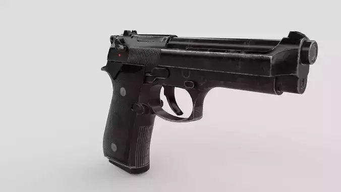 Beretta M9 Low-poly 3D model