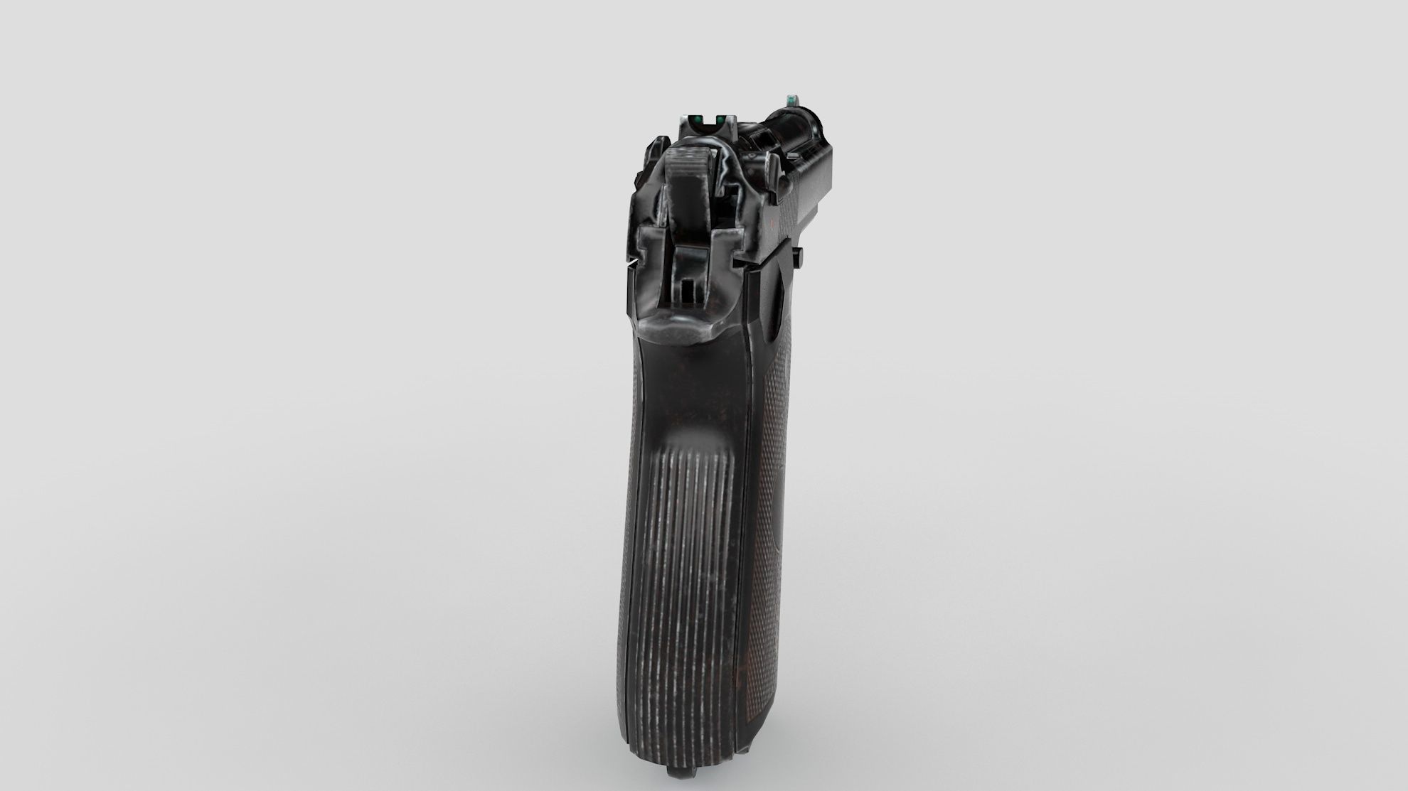 Beretta M9 Low-poly 3D model_4