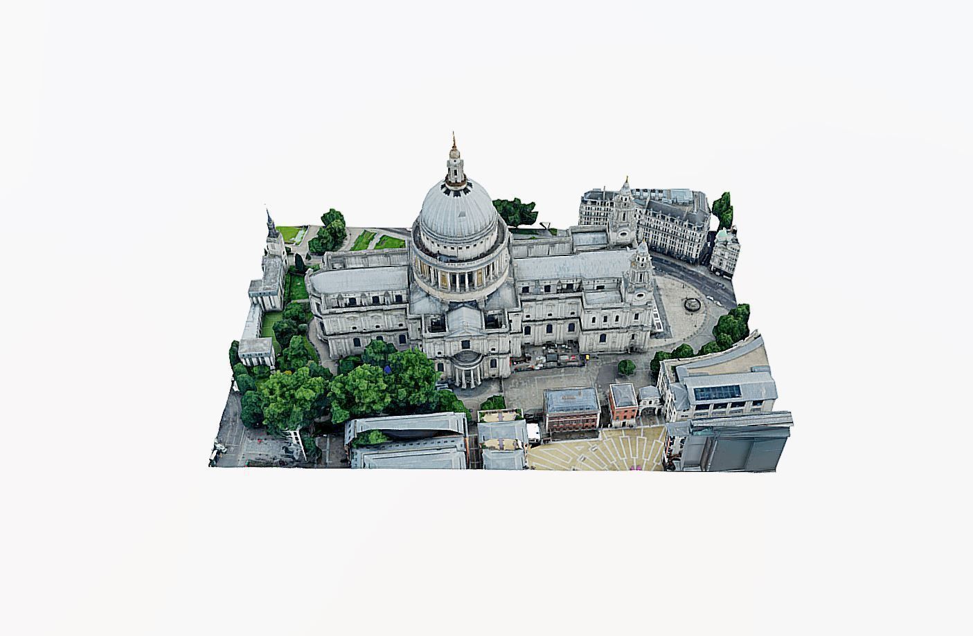 St Pauls Cathedral Low-poly 3D model_3