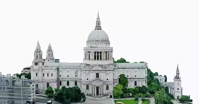 St Pauls Cathedral Low-poly 3D model