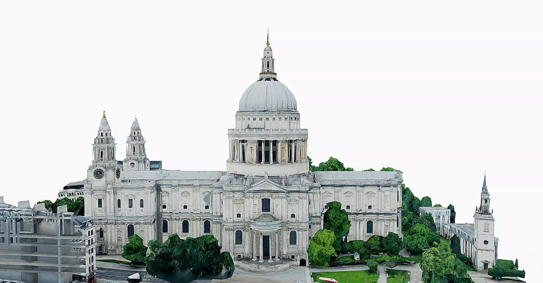 St Pauls Cathedral Low-poly 3D model_0