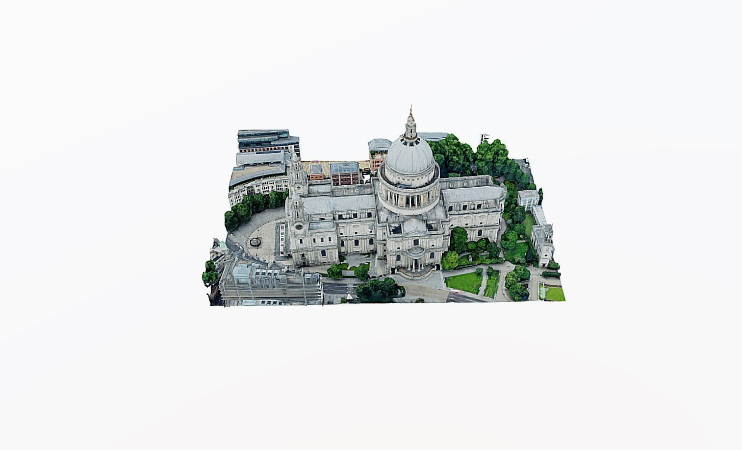 St Pauls Cathedral Low-poly 3D model_6