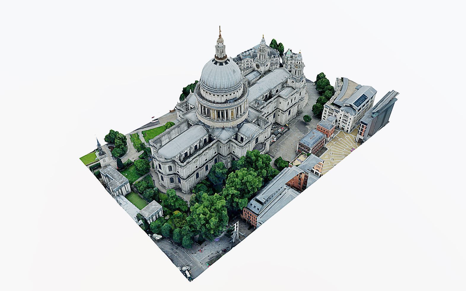 St Pauls Cathedral Low-poly 3D model_4