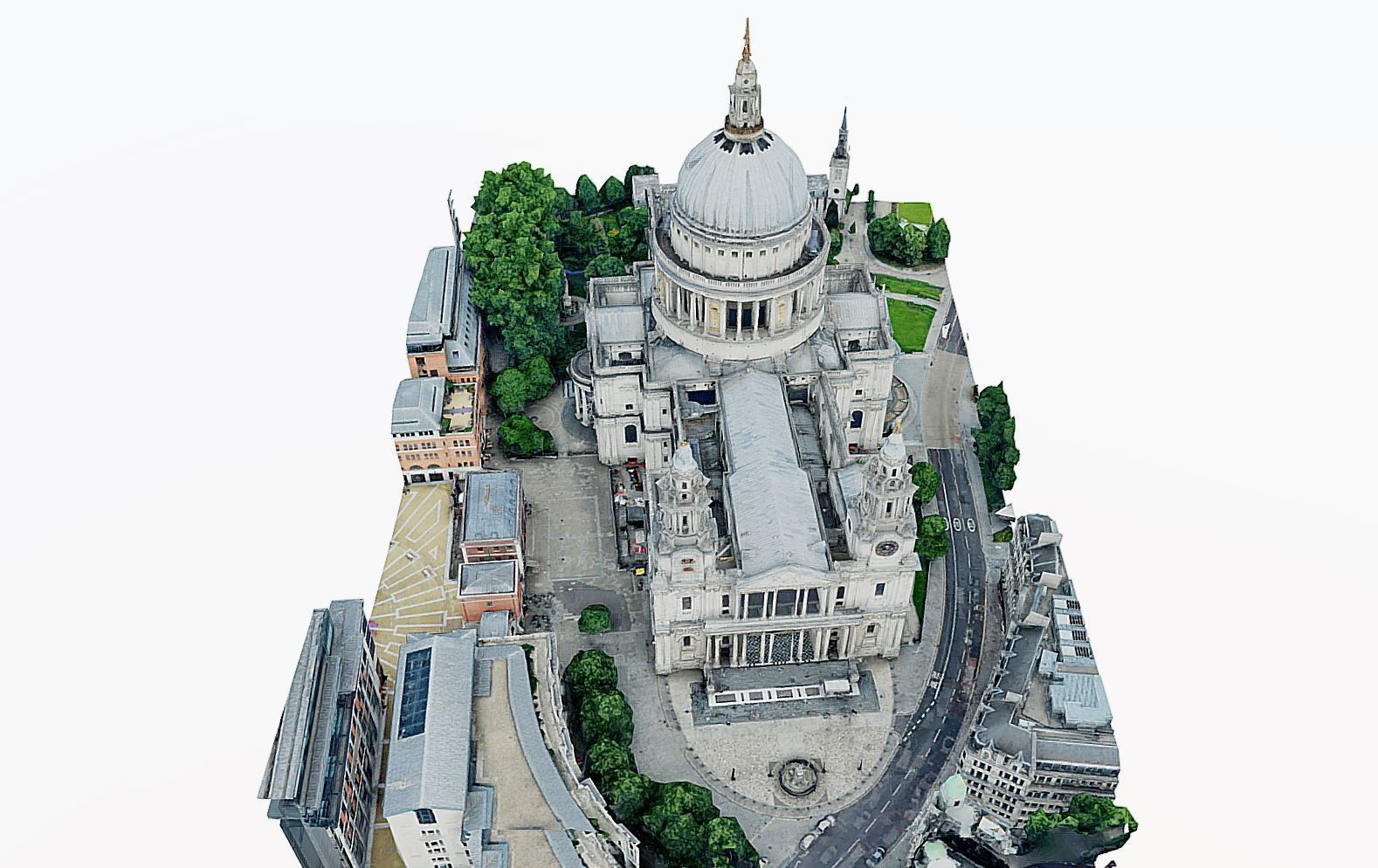 St Pauls Cathedral Low-poly 3D model_1