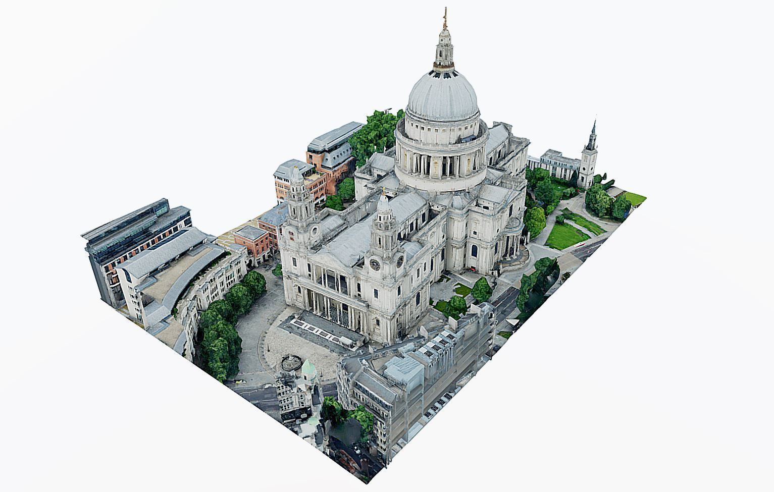 St Pauls Cathedral Low-poly 3D model_5